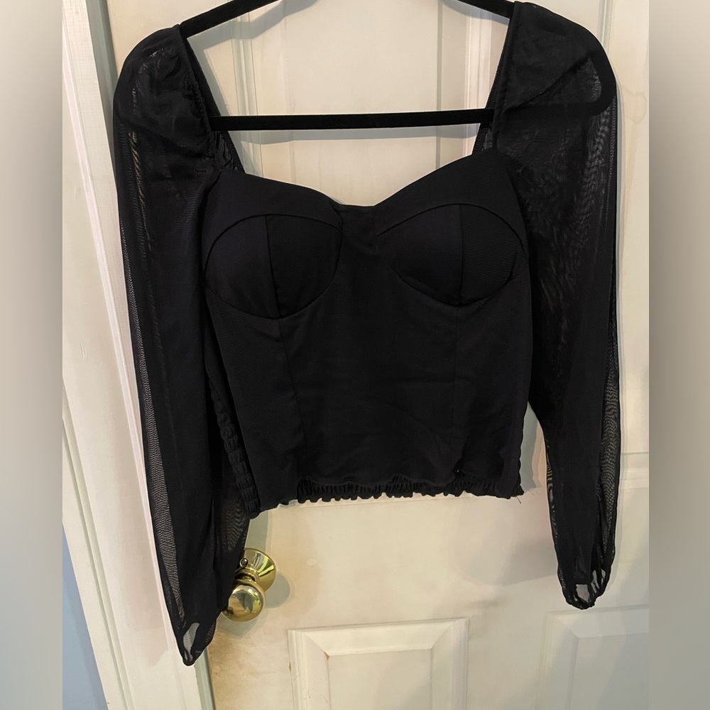 Black Cropped Shirt